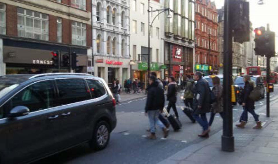 Scene shot of Oxford Street, where Lewis Ludlow plotted to carry out a terror attack. (PA).