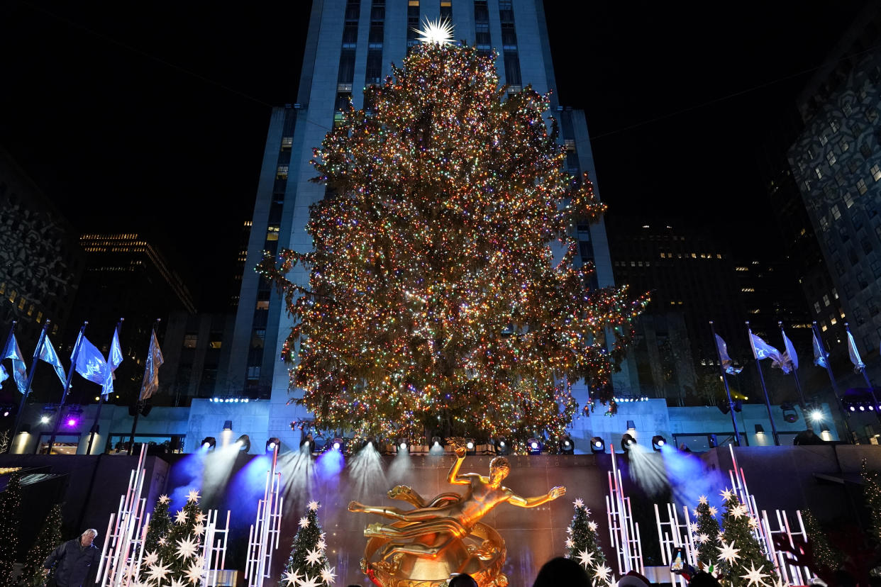 CHRISTMAS IN ROCKEFELLER CENTER -- 2022 -- Pictured: Rockefeller Center Christmas Tree -- (Photo by: Ralph Bavaro/NBC via Getty Images)
