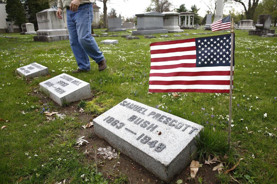 Samuel Prescott Bush, who was the great-grandfather of former President George W. Bush and grandfather of former President George H.W. Bush, is buried in Columbus' Green Lawn Cemetery. He bought 14 burial spaces there that have never been used.