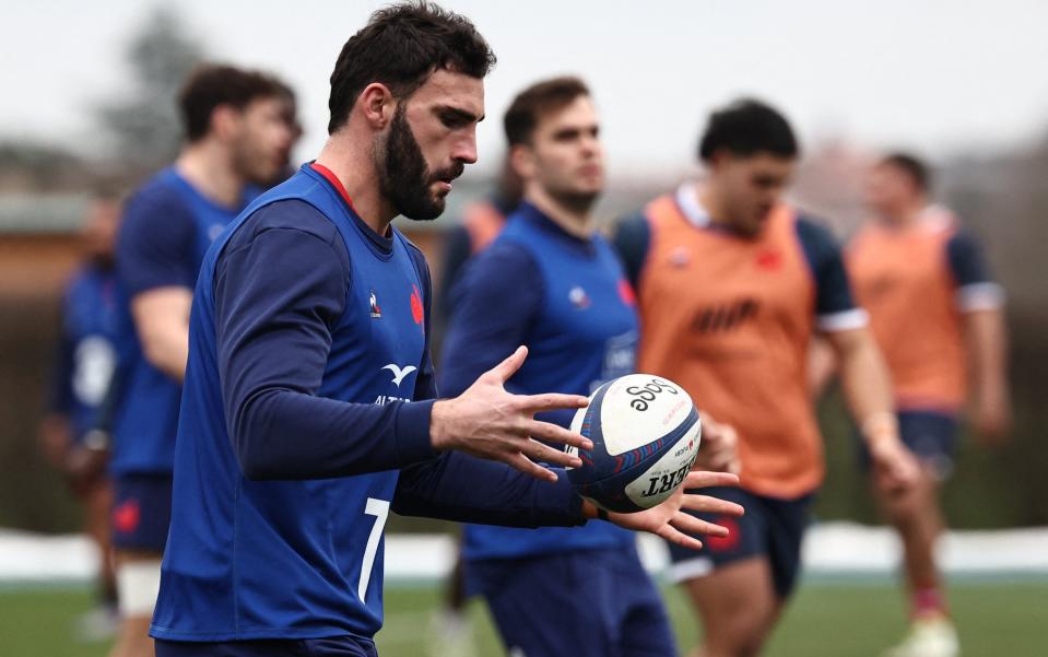 France's Paul Gabrillagues takes part in a training session