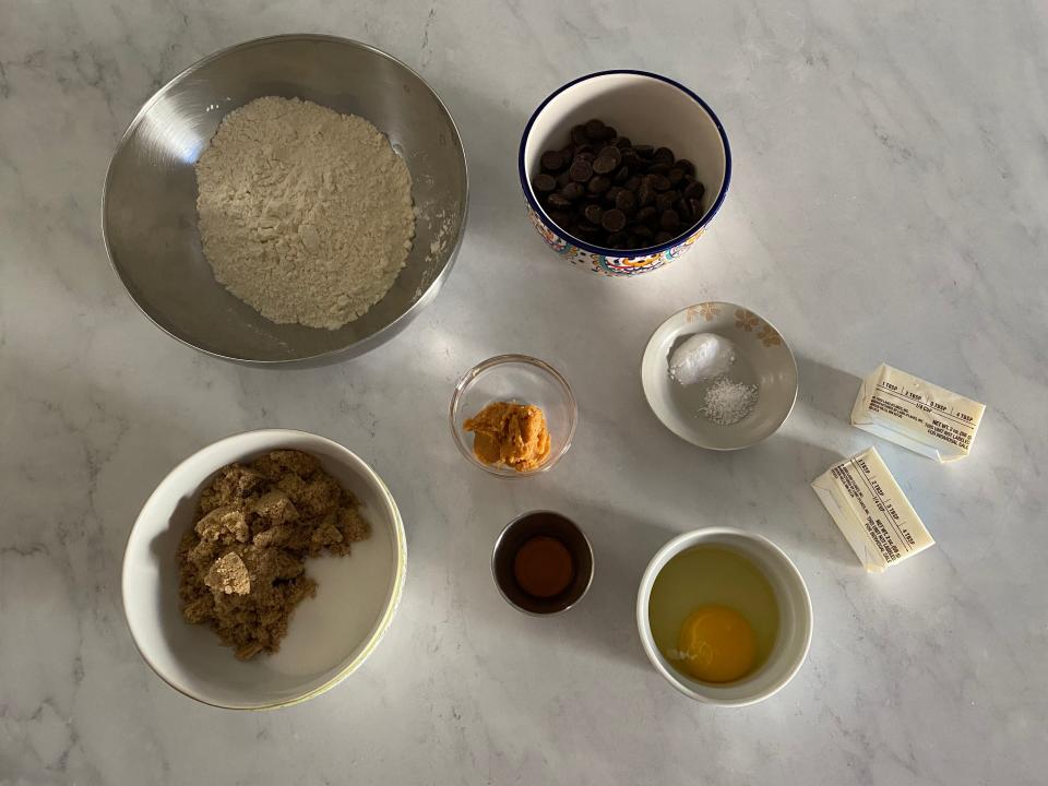 ingredients for miso paste cookies