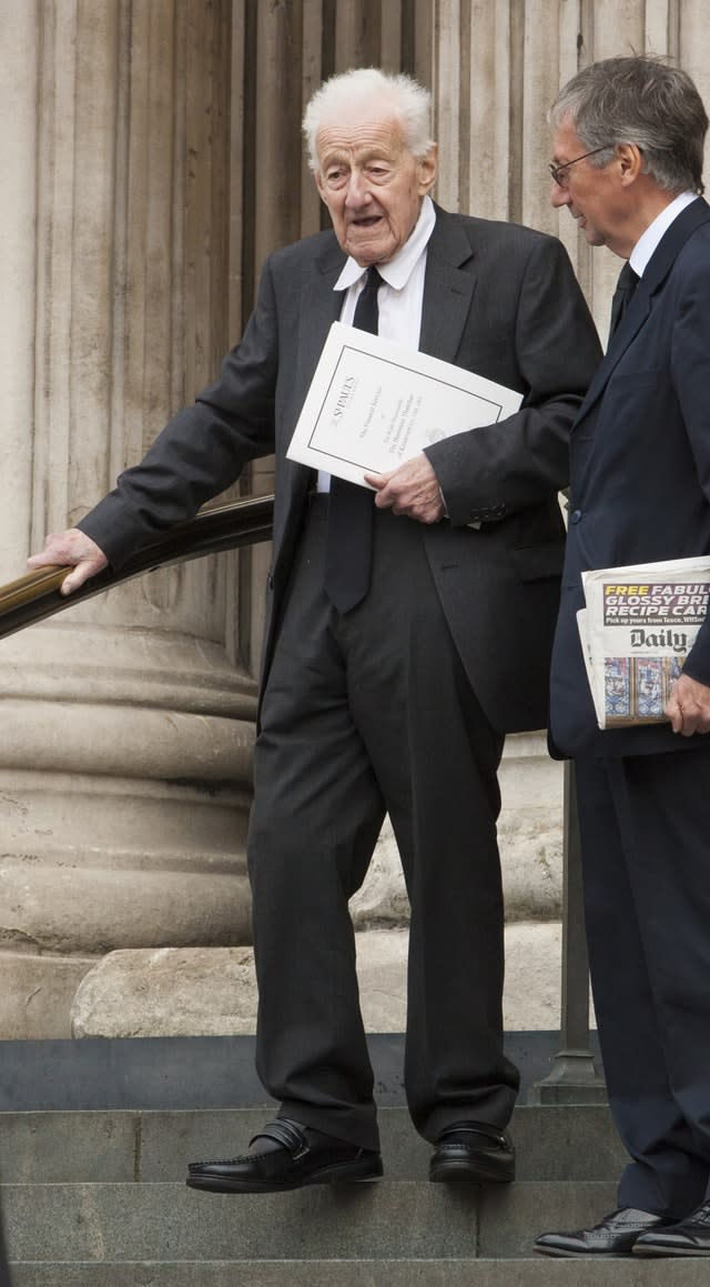 Moncrieff at the funeral service of Baroness Thatcher at St Paul's Cathedral 