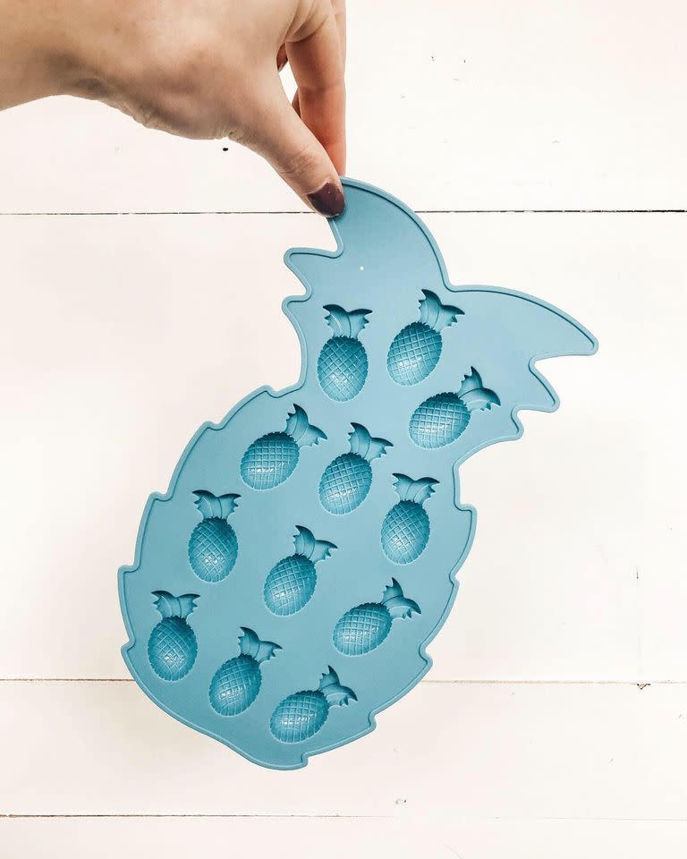 The pineapple silicone ice cube tray comes in a novelty pack of three from Kmart for just $1.50. Photo: Instagram/_owl_and_the_willow_.