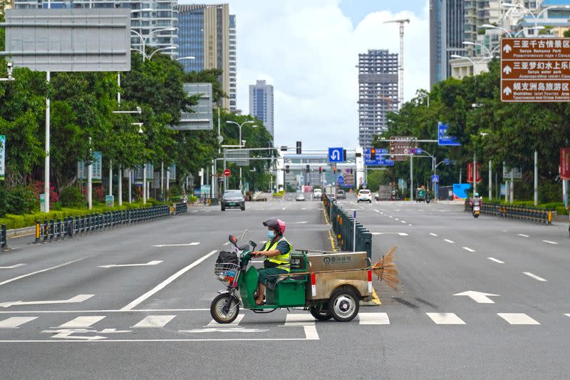 FILE PHOTO: COVID-19 outbreak in Sanya