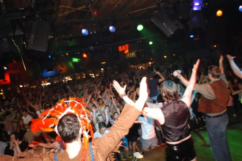 The crowd gets into one of the dance routines on stage -Credit:Steve Saunders / Jumpin' Jaks ents team