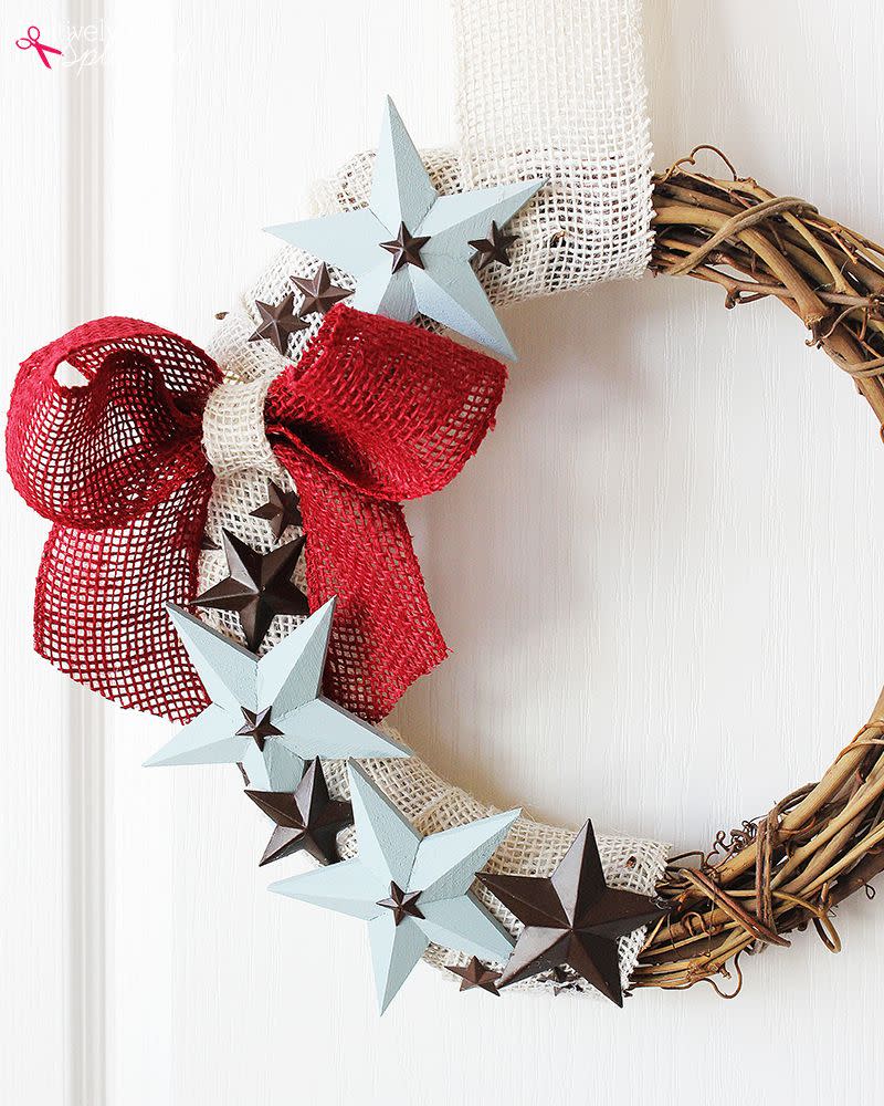 grapevine burlap 4th of july wreaths