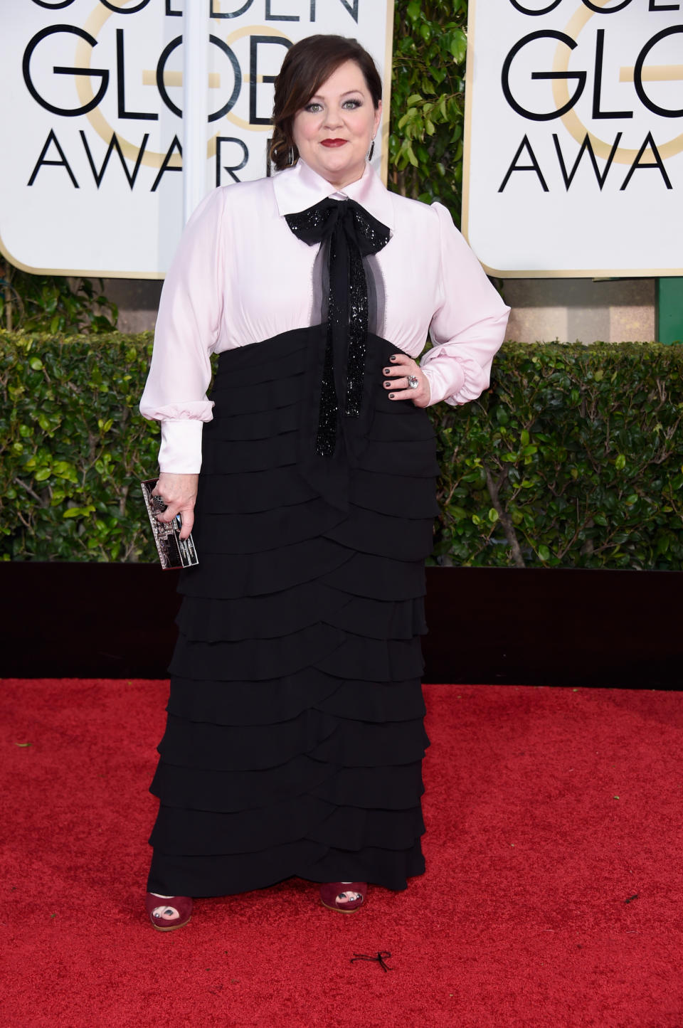 WORST: Melissa McCarthy at the 2015 Golden Globe Awards