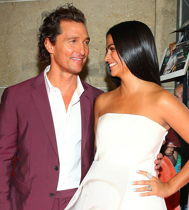 Matthew McConaughey and Camila Alves on a red carpet