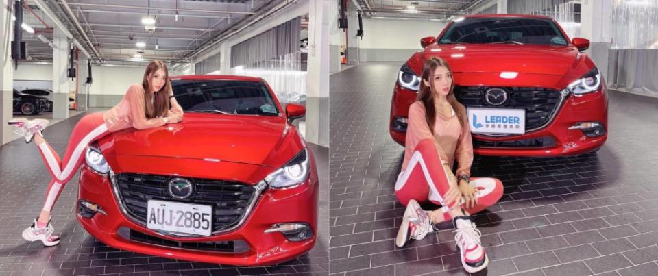 根據蘿拉的發文表示，這輛Mazda3是她在2017年時購入的，至今等於是已經有5年的車齡，從照片觀察應是第3代小改款的5門版本。(圖片來源/ 蘿拉臉書)