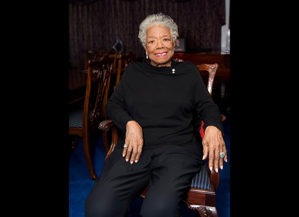 Dr. Maya Angelou poses at the Special Recognition Event for The Michael Jackson Tribute Portrait in Winston-Salem, North Carolina. 