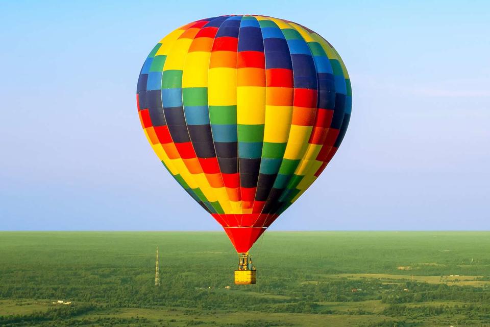 <p>Getty</p> Hot air balloon