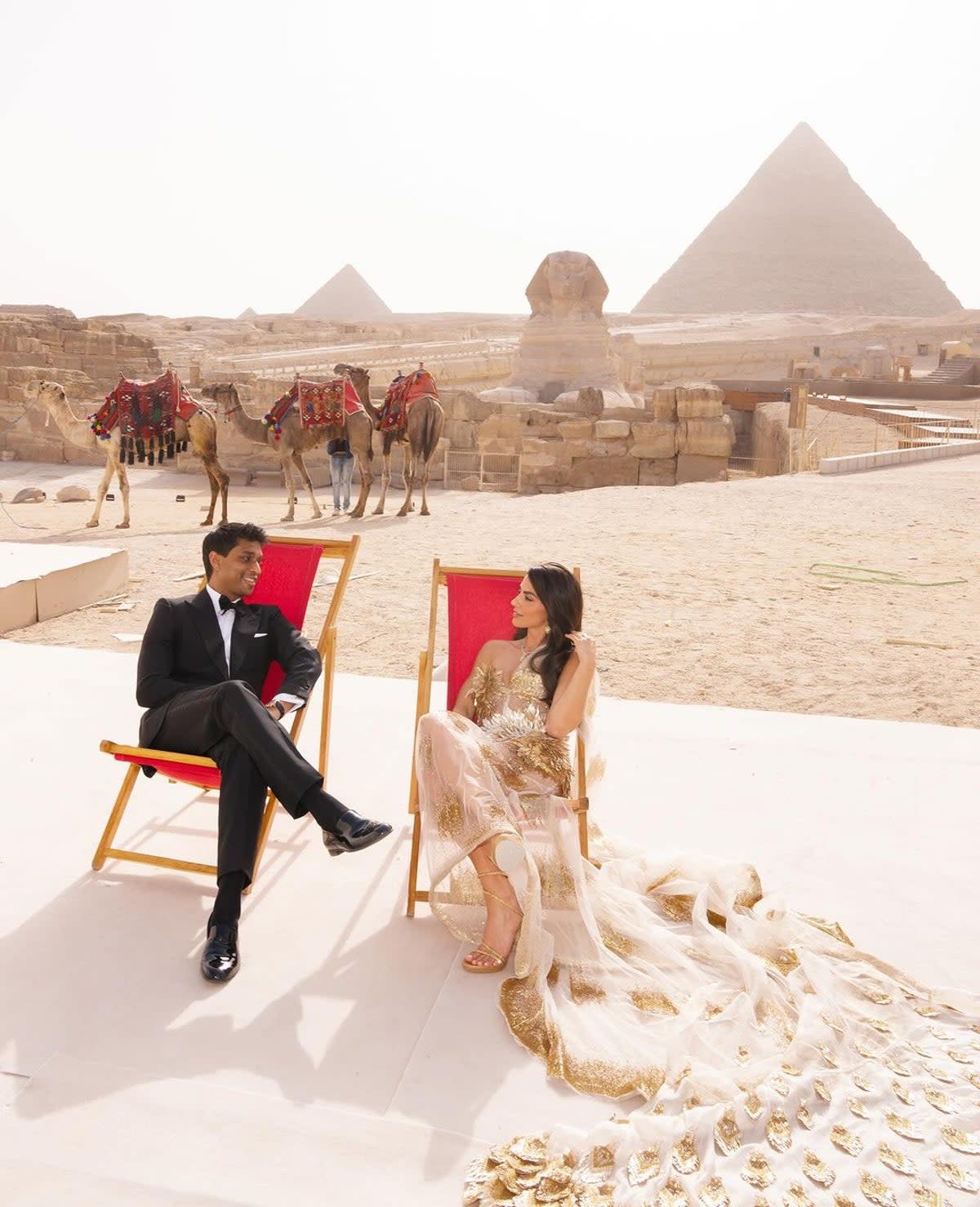 Ankur Jain and Erika Hammond’s wedding celebrations in Egypt (Ankur Jain/Instagram)