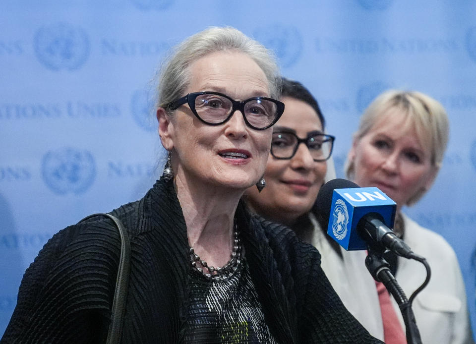 梅莉史翠普為阿富汗女性發聲。（圖／Photo by Selcuk Acar/Anadolu via Getty Images）