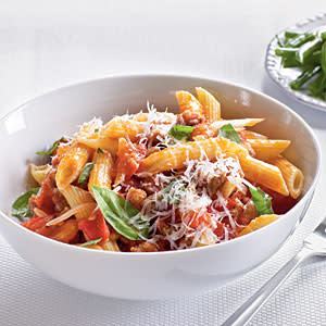 Fresh Tomato, Sausage, and Pecorino Pasta