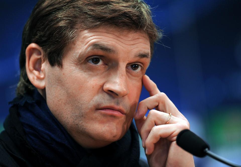 El entonces entrenador del FC Barcelona Tito Vilanova, el 30 de abril de 2013 durante una rueda de prensa en el centro deportivo Joan Gamper, en Sant Joan Despi, cerca de Barcelona