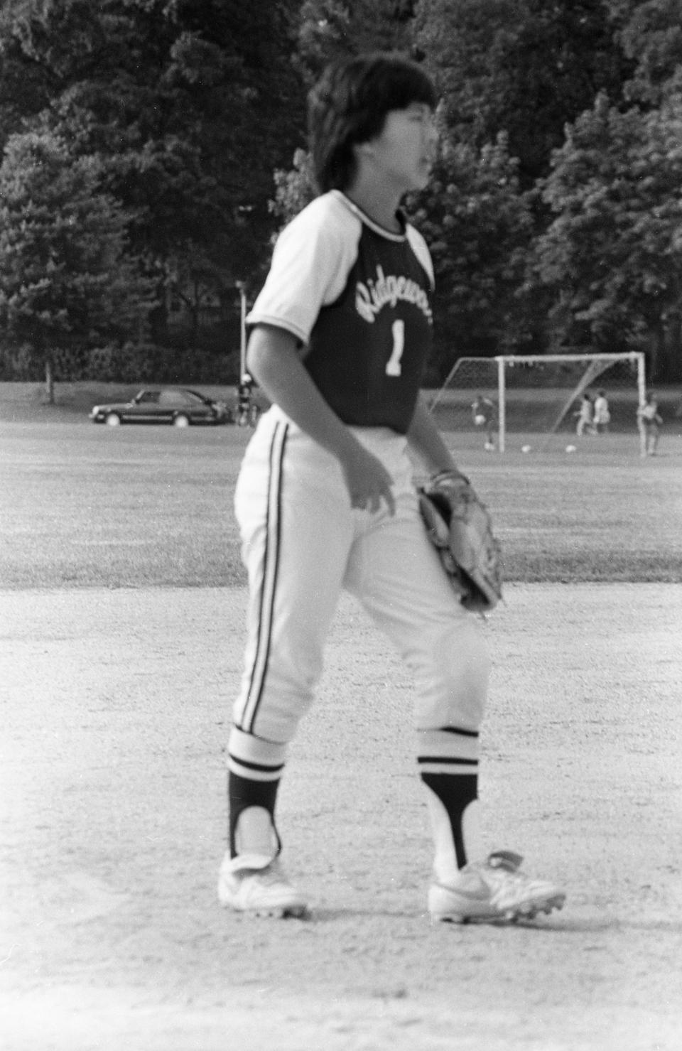 Ng playing softball at Ridgewood High School in 1986<span class="copyright">Mike Grattini—USA TODAY NETWORK/Reuters</span>