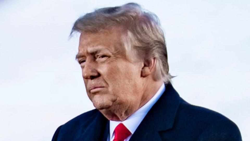 Donald Trump prepares to board Air Force One for his last time as president Wednesday. Trump was the first president in more than 150 years to refuse to attend his successor’s inauguration. (Photo by Pete Marovich – Pool/Getty Images)