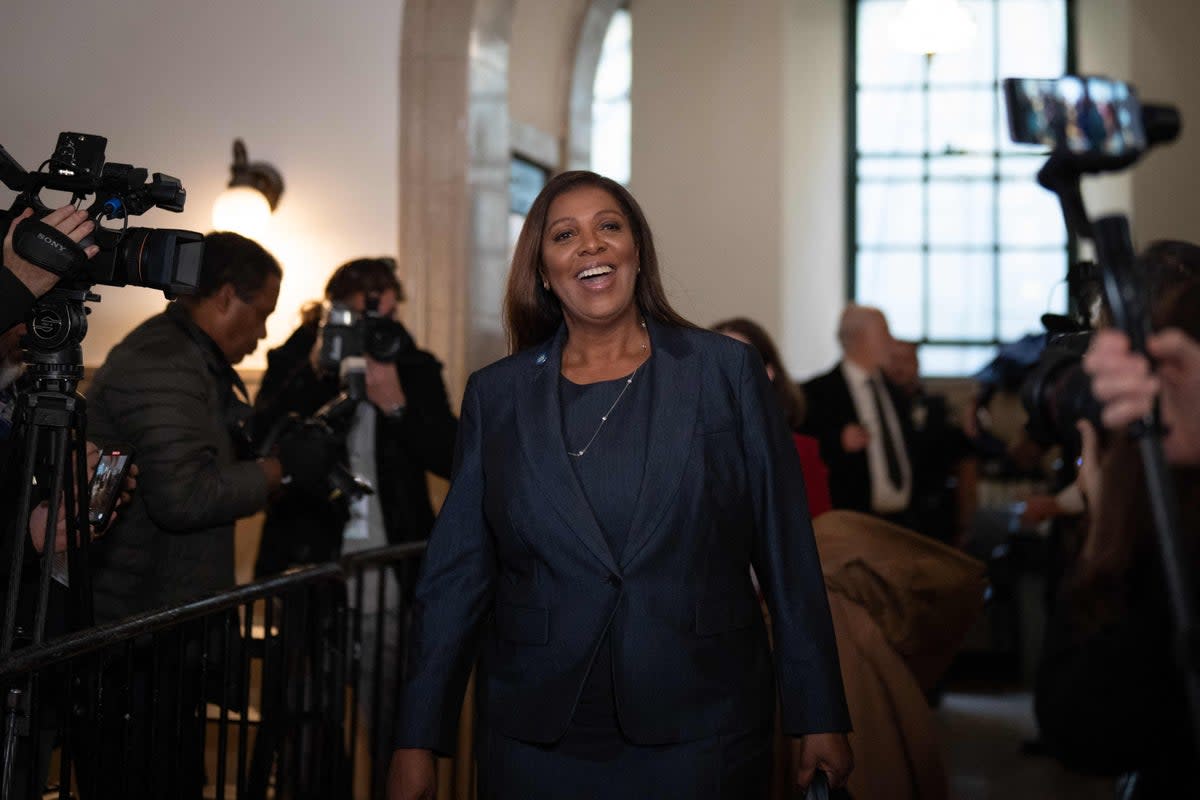 New York attorney general Letitia James walks into the courtroom to hear Ivanka Trump’s testimony (AFP via Getty Images)