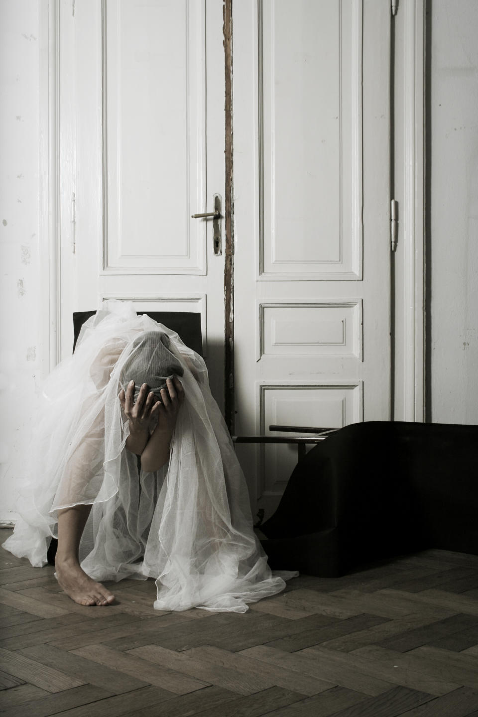 Stock picture of a bride crying. (Getty Images)