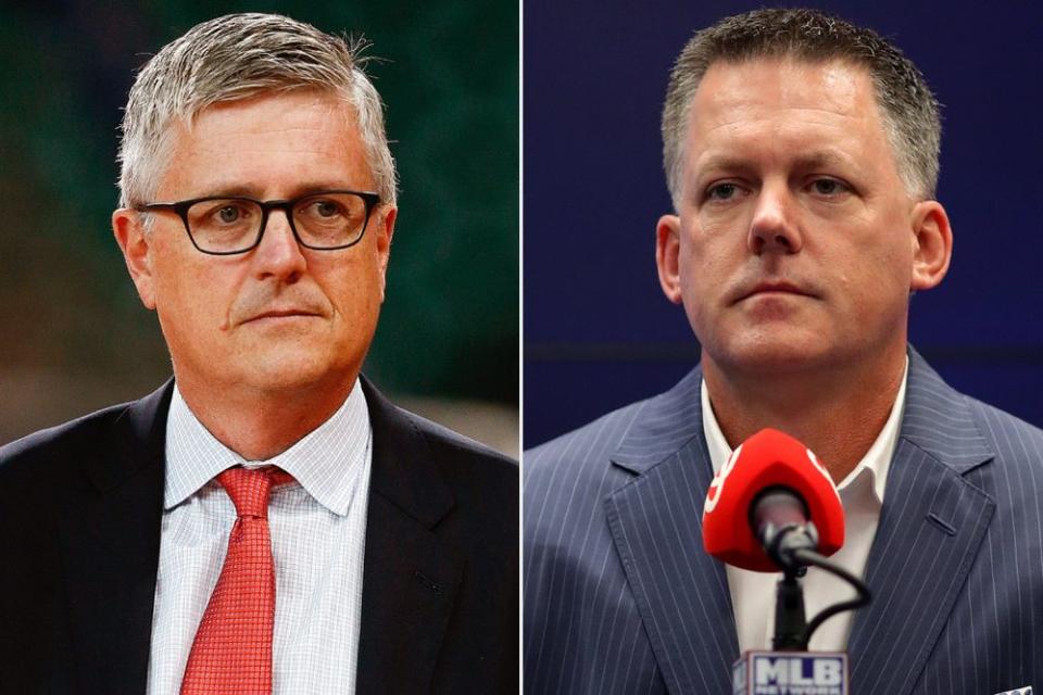 Jeff Luhnow, A.J. Hinch | Bob Levey/Getty; Alex Trautwig/MLB Photos via Getty