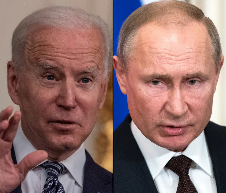 El presidente norteamericano Joe Biden y su par ruso Vladimir Putin