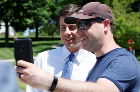 Democratic 2020 U.S. presidential candidate Mayor Pete Buttigieg campaigns at Capital Pride LGBTQ celebration at Iowa State Capitol in Des Moines