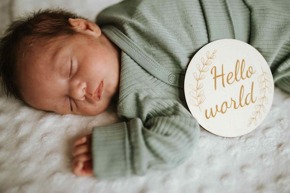 <p>Getty</p> Stock image of a newborn baby