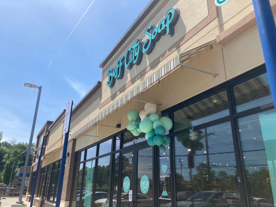 The exterior of Buff City Soap in Mohegan Lake on May 26, 2022.