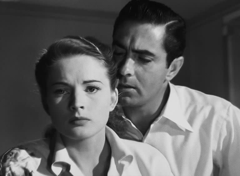 Coleen Gray y Tyrone Power en El callejón de las almas perdidas (1947), dirigida por el británico Edmund Goulding y basada en la novela de William Lindsay Gresham.