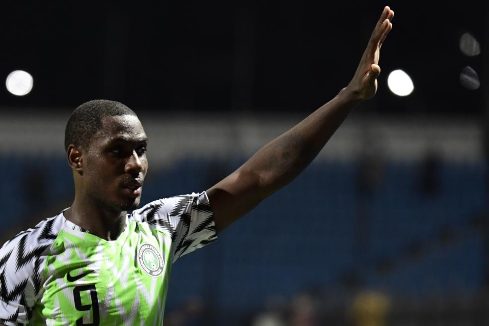 Nigerian forward Odion Ighalo was one of two players Manchester United added on Friday. (Javier Soriano/Getty)