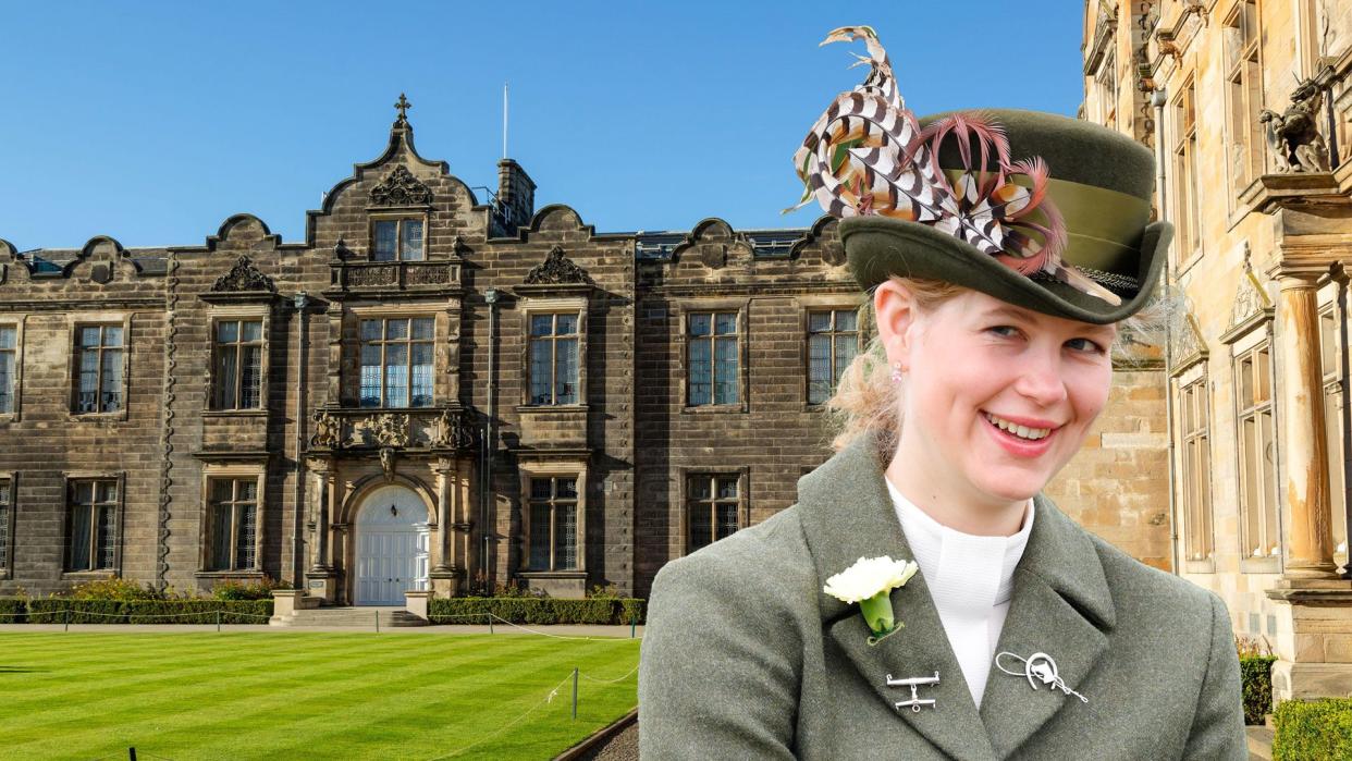 Lady Louise on st salvators hall backdrop 