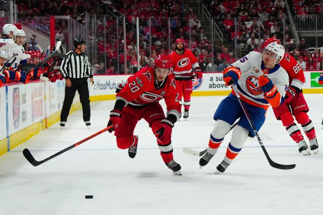 Fast scores overtime winner as Canes take game two over Islanders, lead 2-0