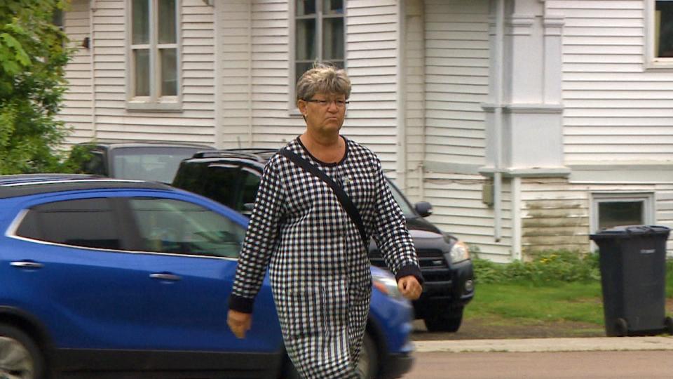 Summerside City Coun. Barb Gallant walks into Summerside Provincial Court May 29, 2024. She faces one charge of theft over $5,000. 
