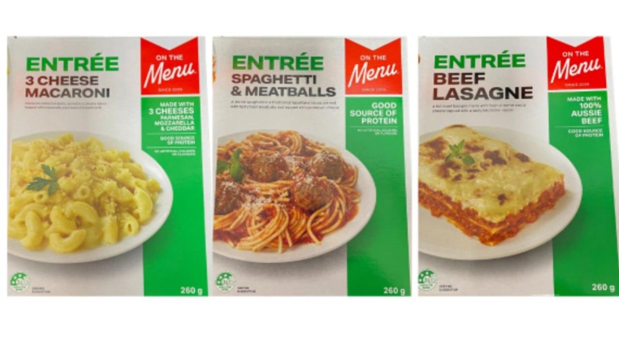 urgent recall on On The Menu Entree products