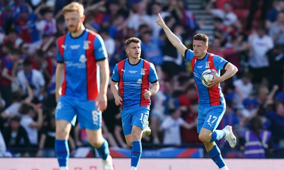 Daniel Mackay salutes the crowd after his goal gave Inverness brief hope.