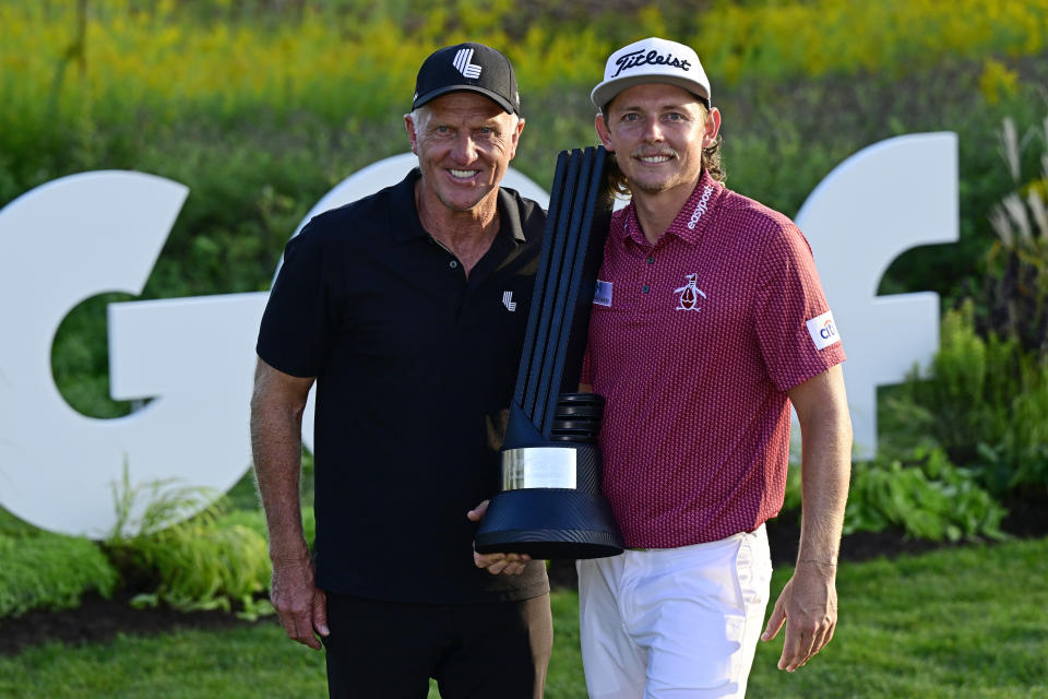 Greg Norman (pictured left) was able to lure Aussie star Cameron Smith (pictured right) over to LIV Golf for a reported $140 million. (Photo by Quinn Harris/Getty Images)