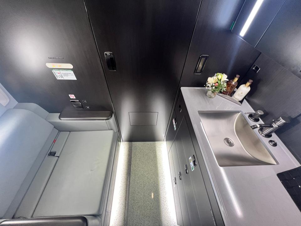 The bathroom on board an Embraer Praetor 600