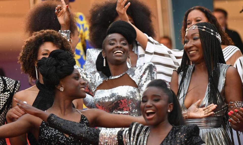 Aissa Maiga (centre) with some of her Noire n’est pas mon métier co-authors at the Cannes film festival in 2018.