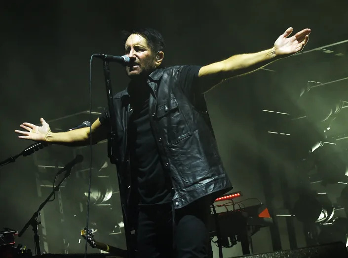 Trent Reznor of Nine Inch Nails performs during VetAid 2022 at Nationwide Arena on November 13, 2022 in Columbus, Ohio