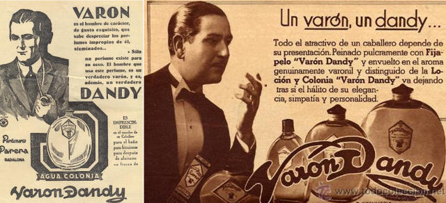 Ejemplos de anuncios de Varon Dandy, con un estilo claramente reconocible. Fuente: Todocolección