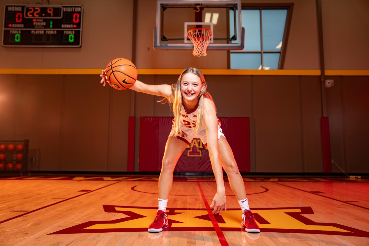 Freshman Kelsey Joens scored a game-high 17 points in Iowa State's win at St. Thomas Wednesday night.