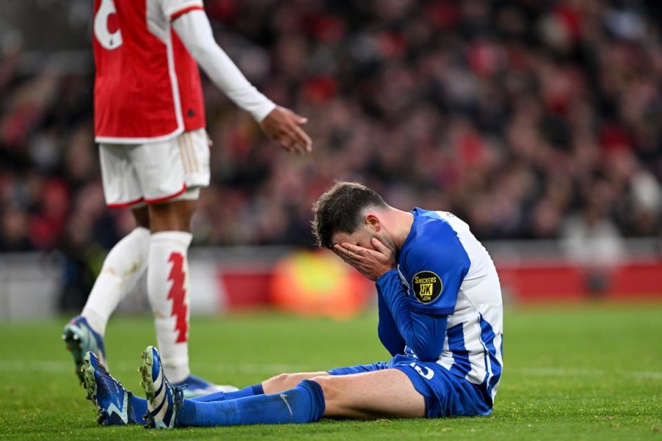 Gross missed Brighton’s one and only chance at the Emirates (Getty Images)