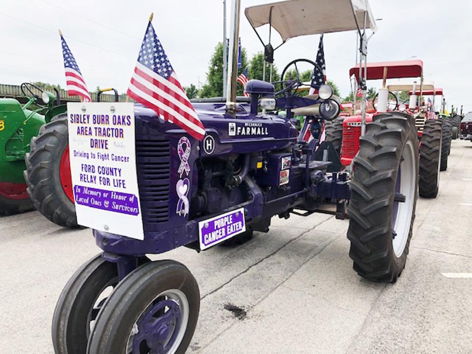 This Farmall H, which was painted purple by the Prairie Central ag classes several years ago, is called the “purple cancer eater.”