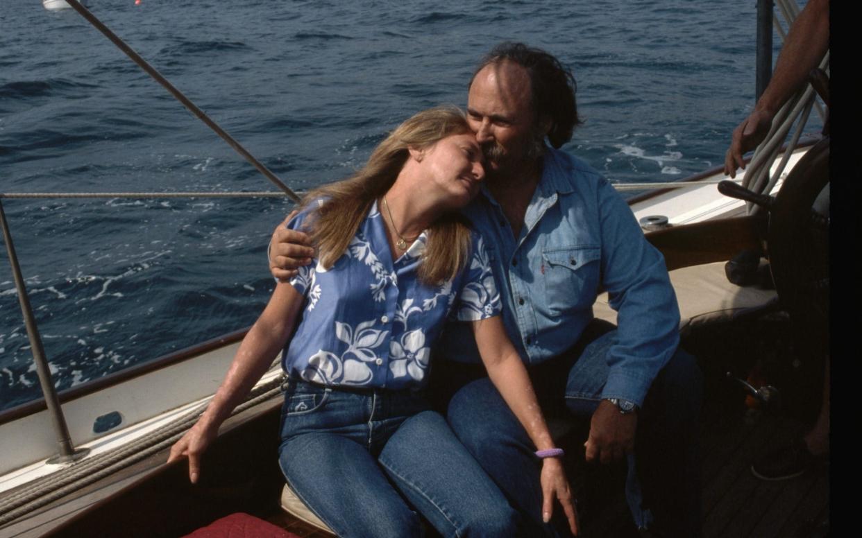 David Crosby with his wife-to-be Jan Dance