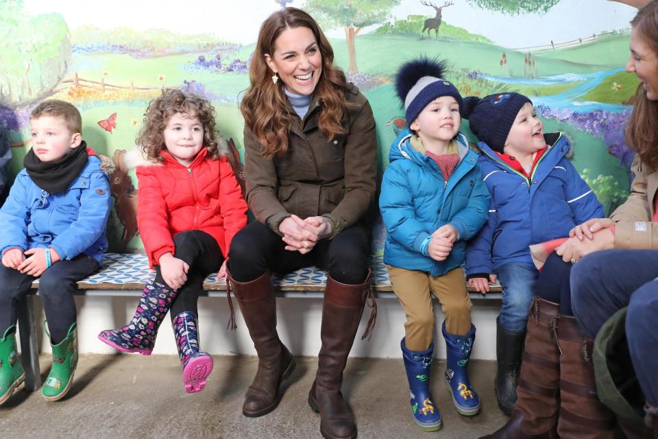 Duchess of Cambridge meets with children during her Five Big Questions tour (Getty Images)