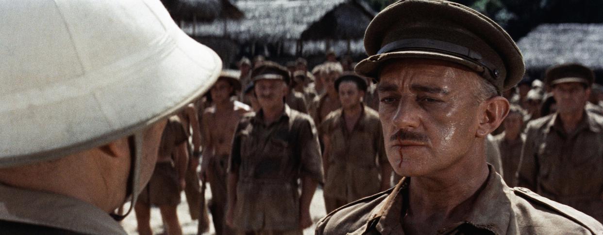 LE PONT DE LA RIVIERE KWAI THE BRIDGE ON THE RIVER KWAI 1957 de David Lean Sessue Hayakawa Alec Guinness. d'apres le roman de Pierre Boulle based on t