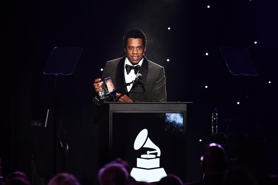 On the eve of the 60th annual Grammy Awards in 2018, Hov was presented with the Industry Icon award during the traditional Clive Davis party.