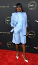 <p>At the AFI Awards Luncheon in 2023, Viola Davis decided to show some leg in this vibrant, baby blue look from Lafayette, which she paired with a chic bob and pointed white heels.</p>