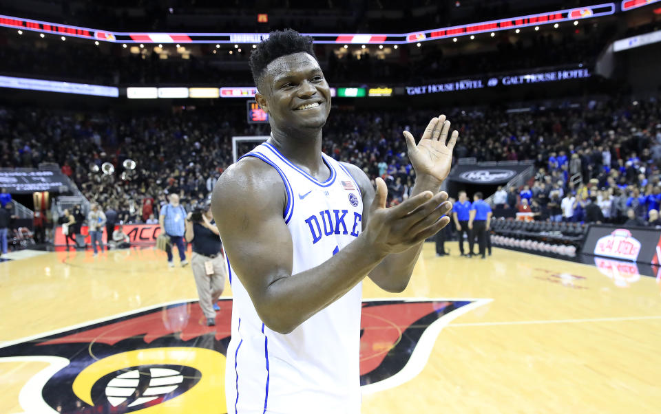 Dreams of Zion Williamson on a football field dance in some people’s heads. (Photo by Andy Lyons/Getty Images)