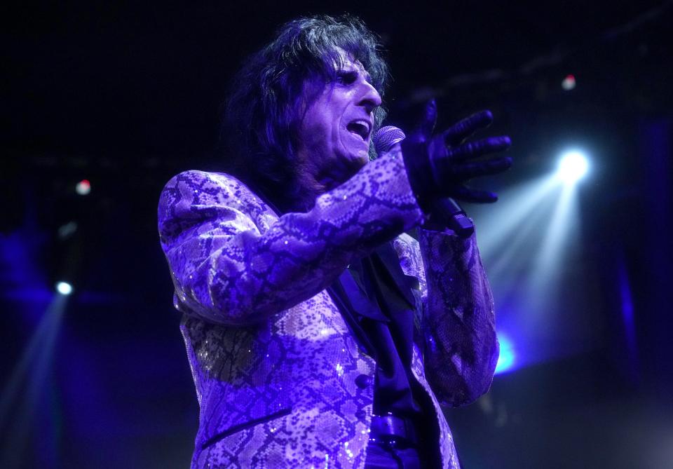 Alice Cooper performs during Christmas Pudding, the annual benefit for his Solid Rock Teen Centers at the Celebrity Theatre on Saturday, Dec. 3, 2022. 